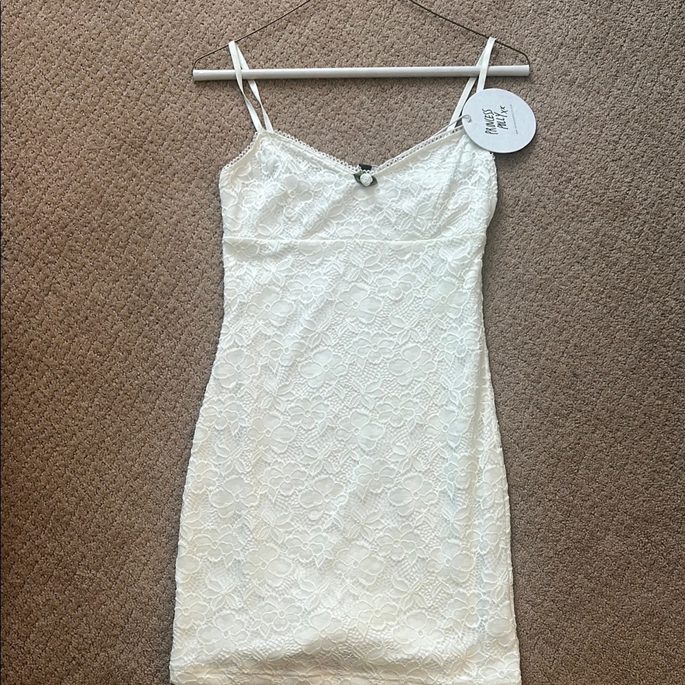 Princess Polly White Lace Mini Dress